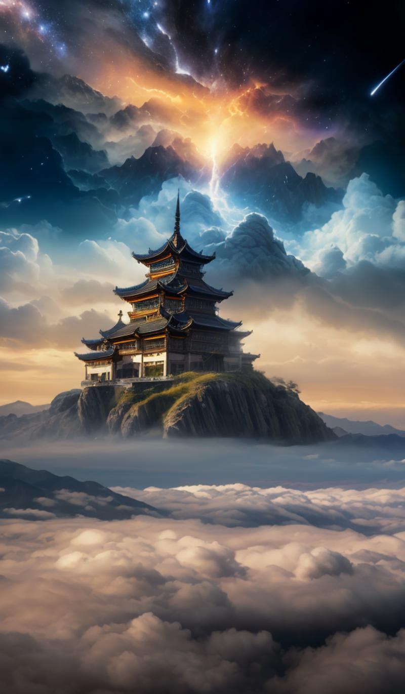 02207-3555624305-DUNGHUANG,DUNGHUANG BACKGROUND,on the sky,on the clouds,Fairyland, surrounded by clouds and smoke, oriental palace bridge, monst.png